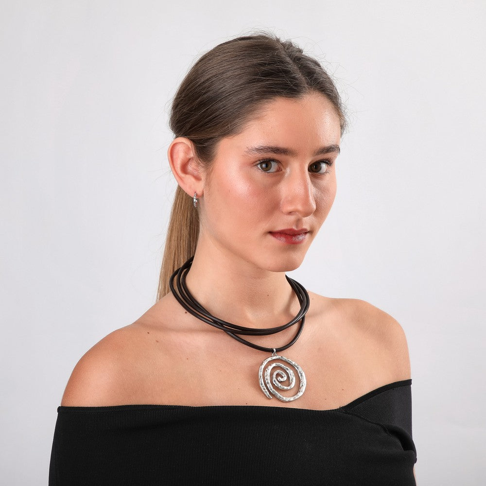 Collar Corto Jex Plateado Humana