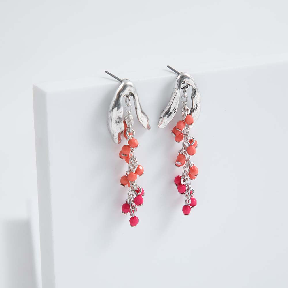 Aros Escalonia Largos Plateados Humana