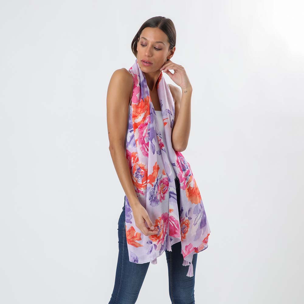 Pañuelo Estampado Garden Morado Humana