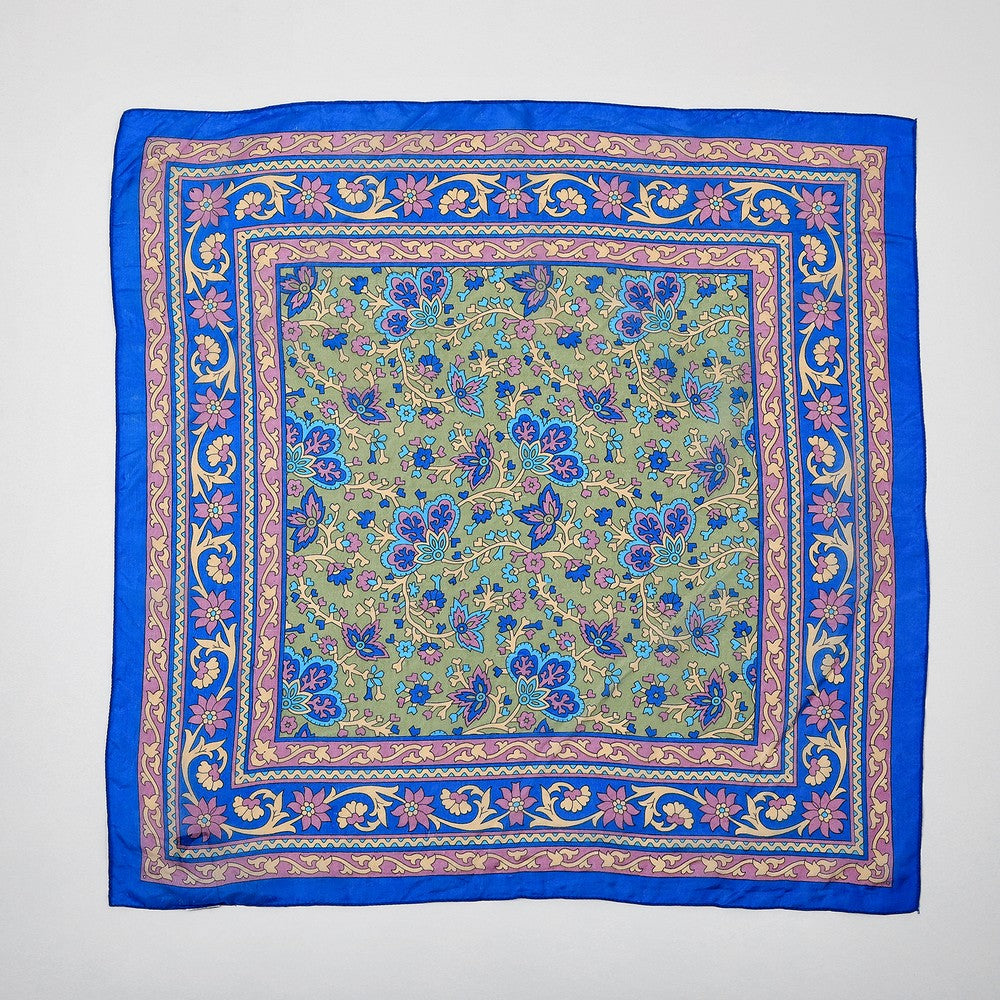 Pañuelo Seda Anaya Azul Humana