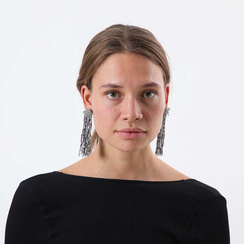 Aros Largo Filippa Plateado Tatienne