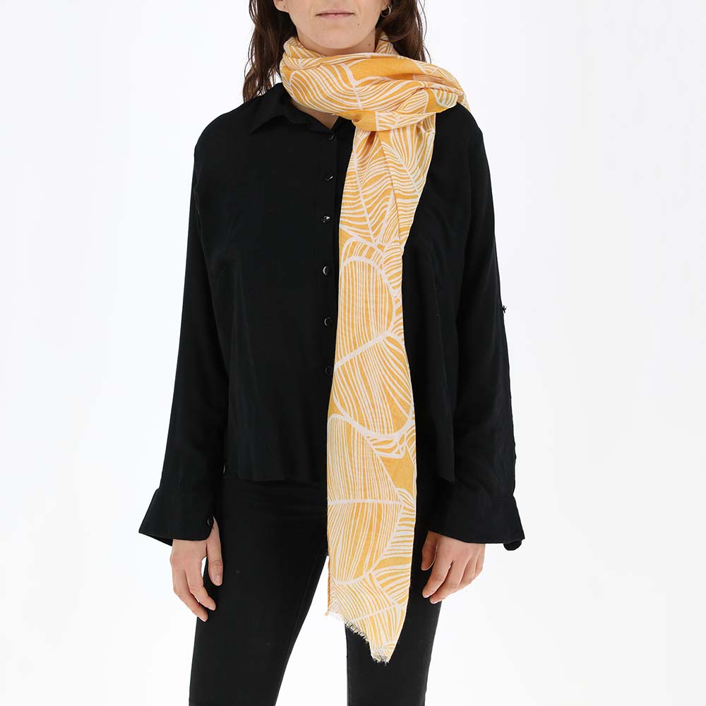 Pañuelo Estampado Leaves Amarillo Humana