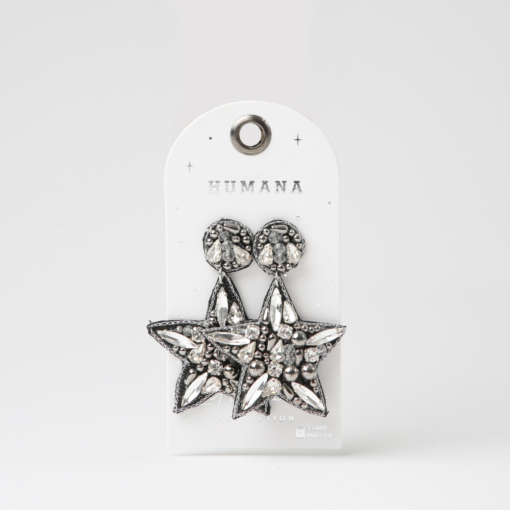 Aros Largo Estrella Negro Humana