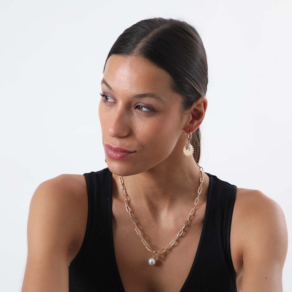 Collar Corto Coquille Dorado i-D