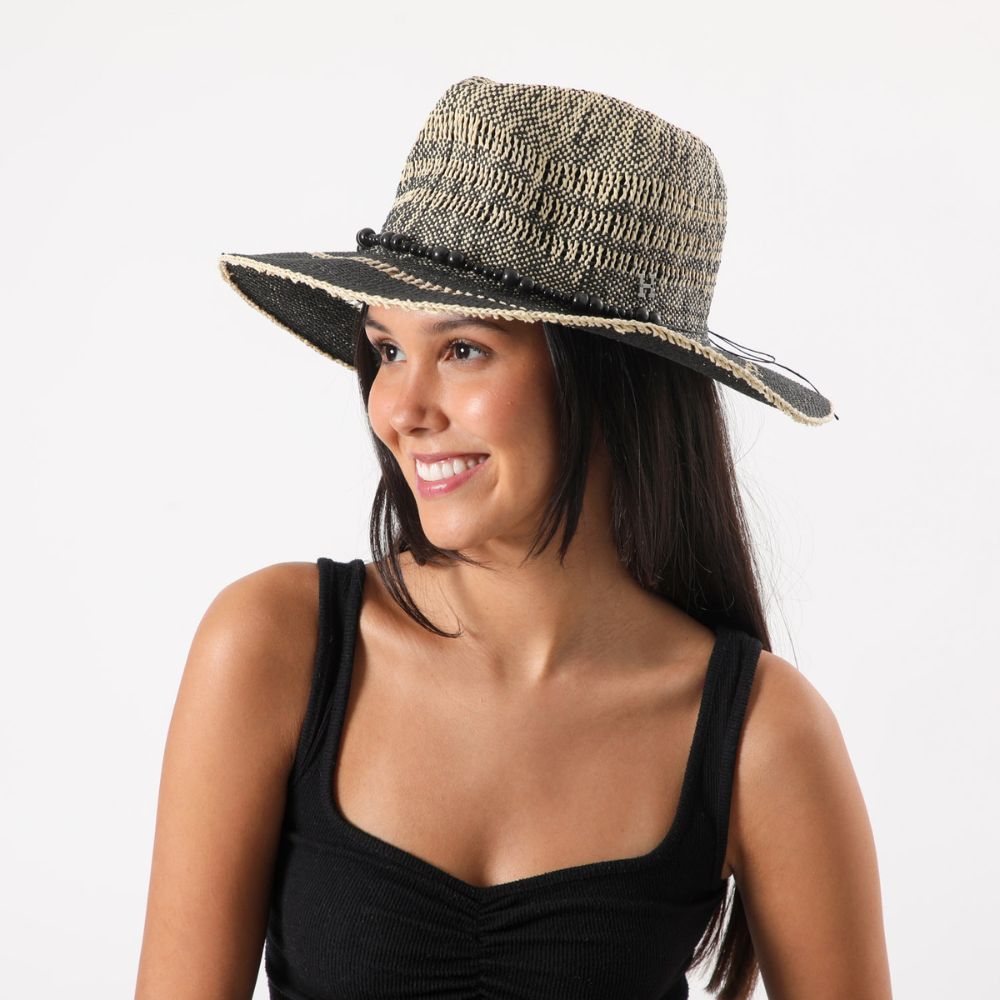 Sombrero Mostacillas Blanco Humana