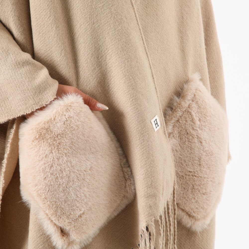Poncho Jana Beige Humana