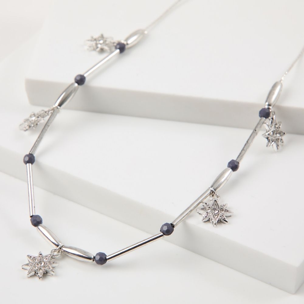 Collar Corto Antonia Plateado Humana