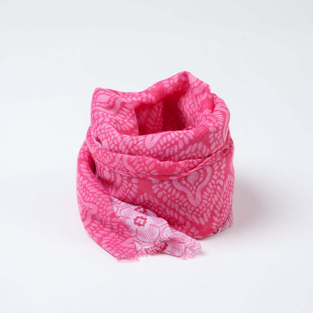 Pañuelo Estampado Verbena Rosado Tatienne