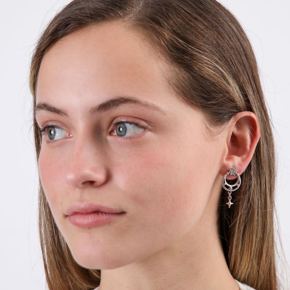 Aros Medianos Witch Plateado Humana