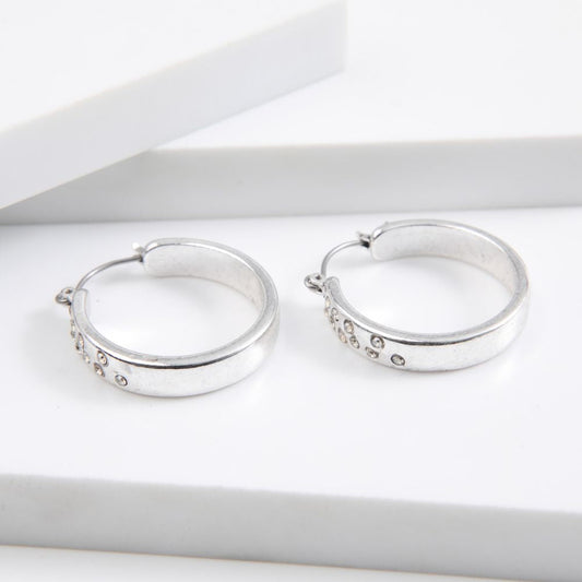 Aros Argolla Shiny Plateado Humana