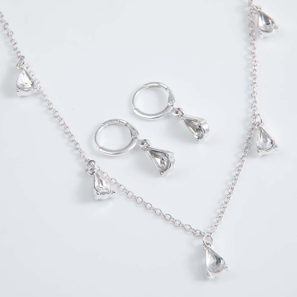 Collar + Aro Ons Plateado Humana