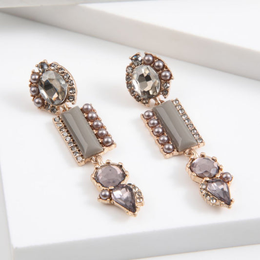 Aros Largo Brillo Dorado Humana