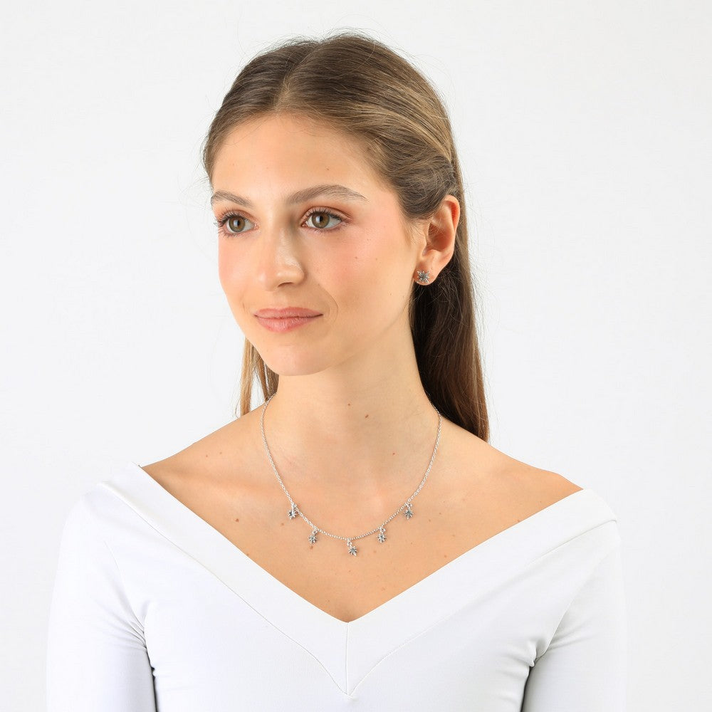 Collar Corto Feli Plateado I-D