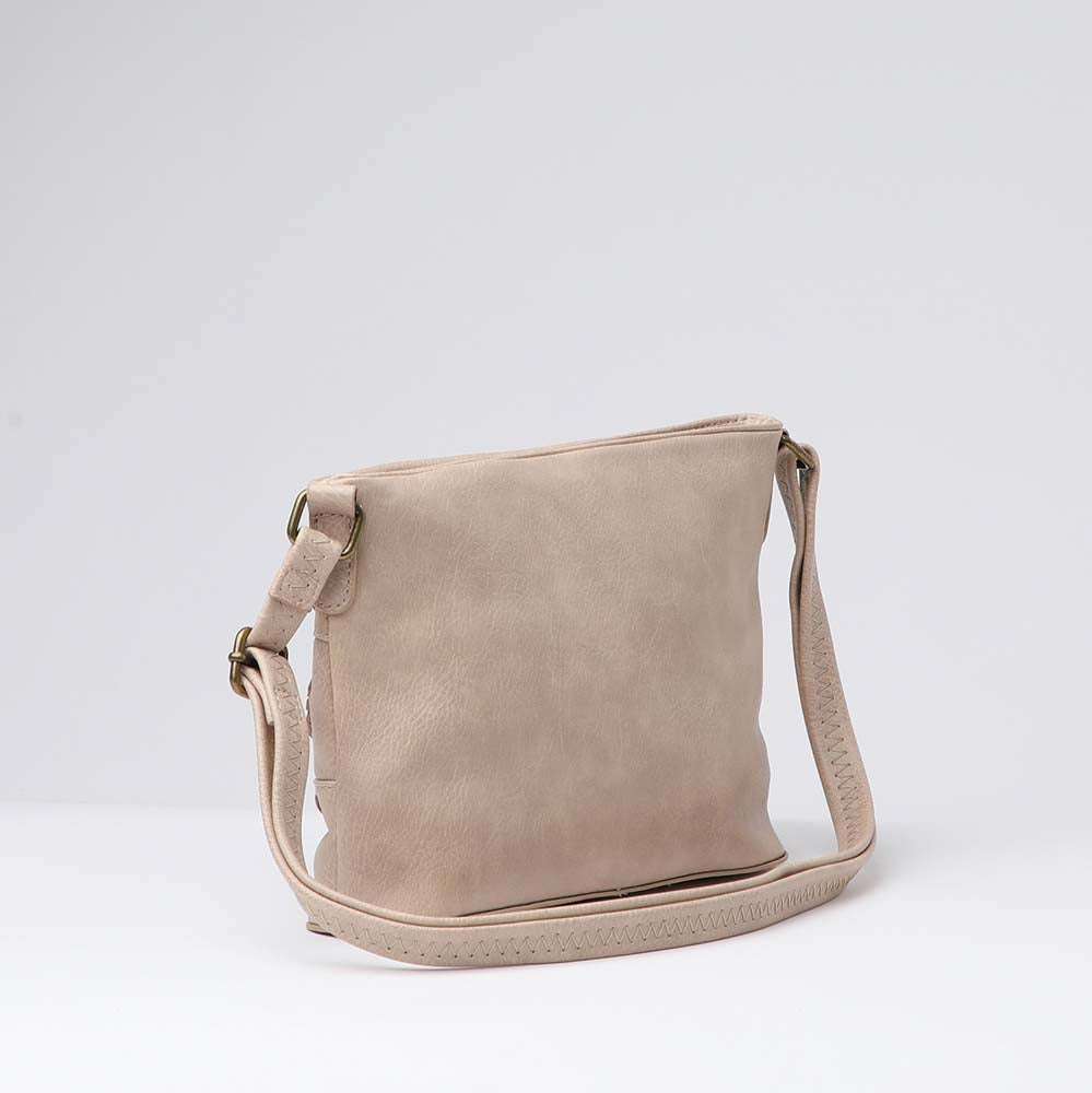 Cartera Cruzada Flower Beige Humana