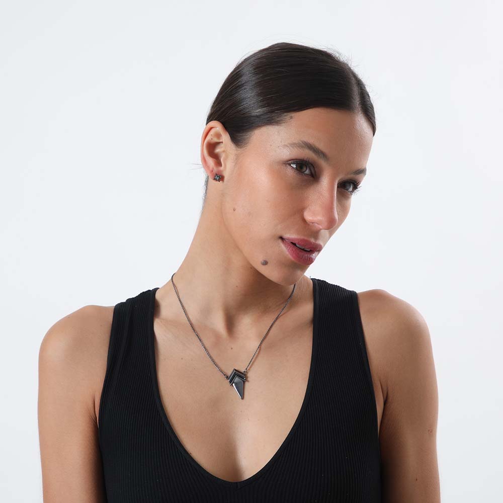 Collar + Aro Sid Plateado i-D