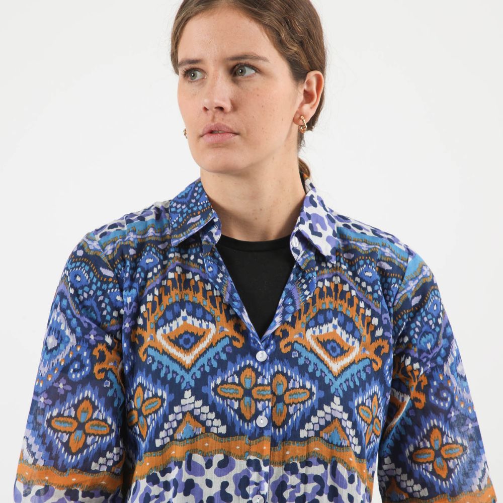 Kimono Mosaic Azul Humana