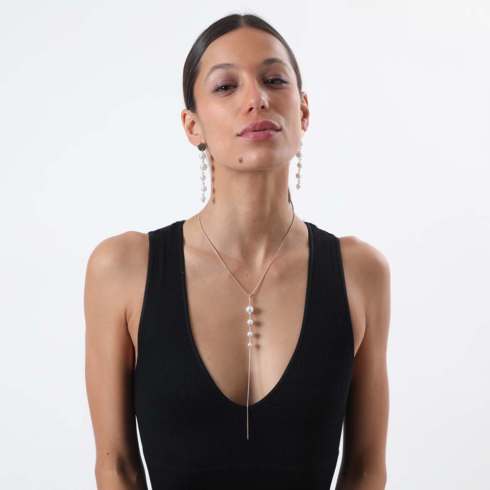 Collar Corto Perla Dorado i-D