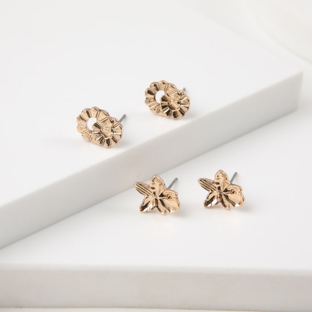 Aros Set Laia Dorado Humana