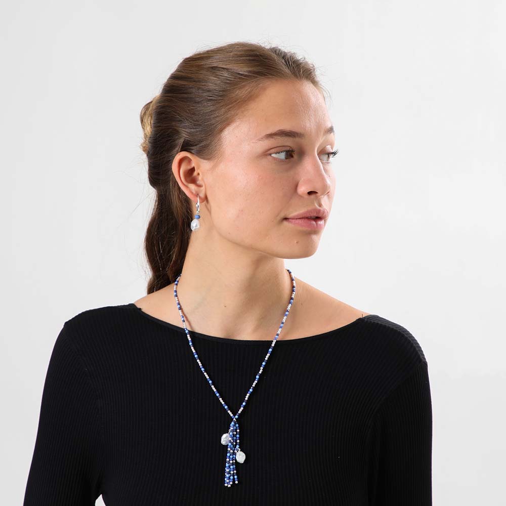 Collar Largo Fatima Azul Tatienne