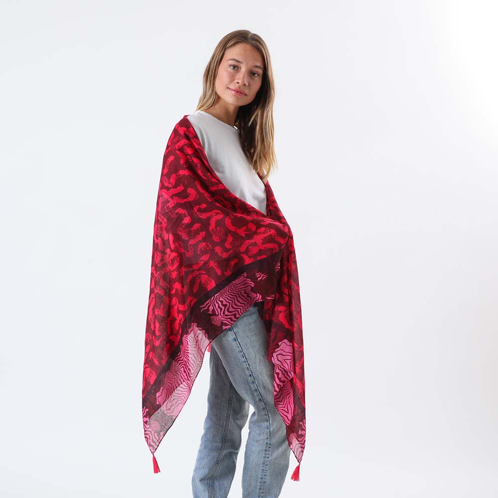 Pañuelo Estampado Alcudia Rojo Humana