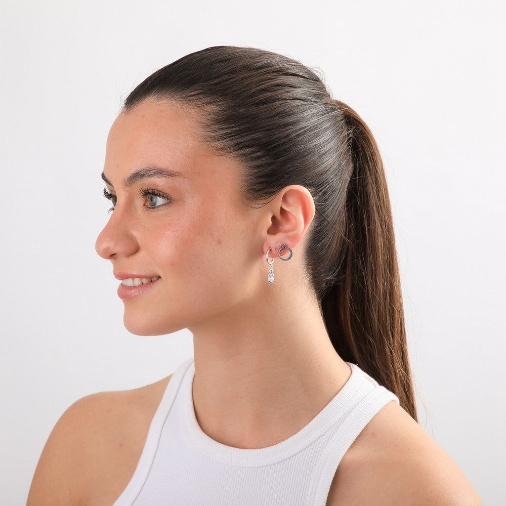 Set De Aros Nidia Plateado I-D
