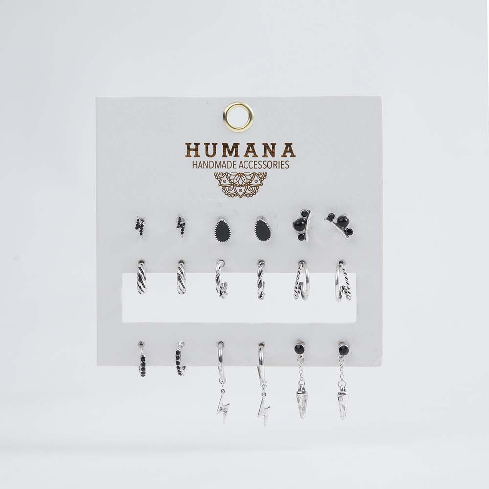 Set Aros Tipuana Plateados Humana