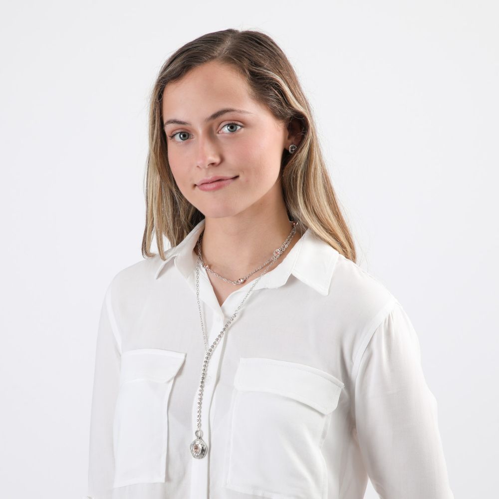 Collar Corto Roe Plateado Tatienne