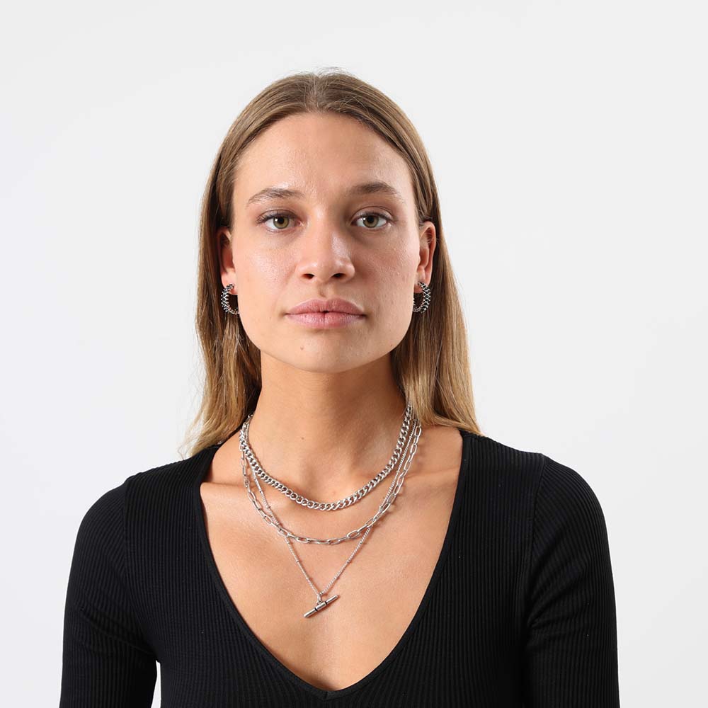 Collar Corto Smith Plateado Humana