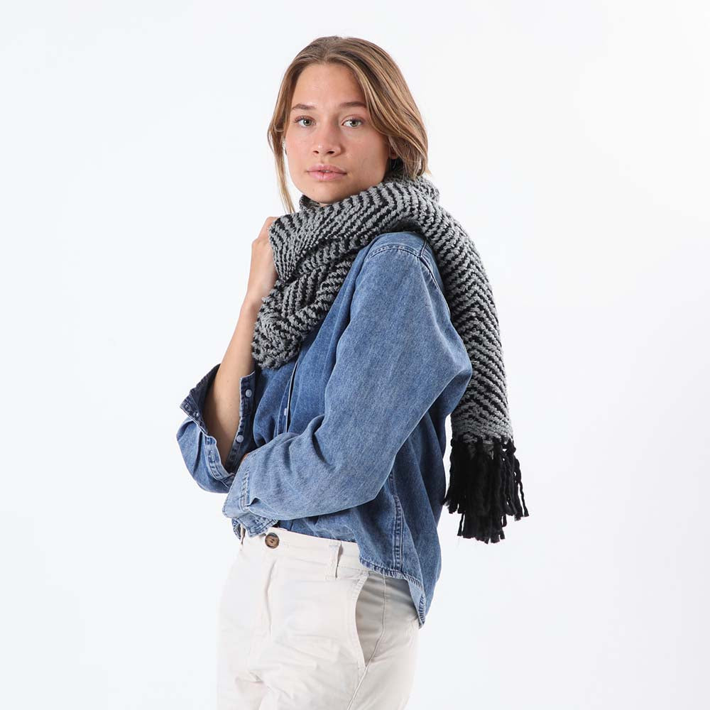 Bufanda Zigzag Gris Tatienne