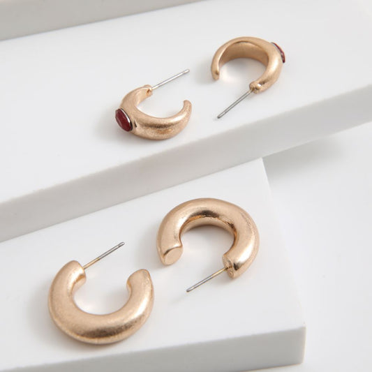 Aros Argolla Matt Dorado Humana