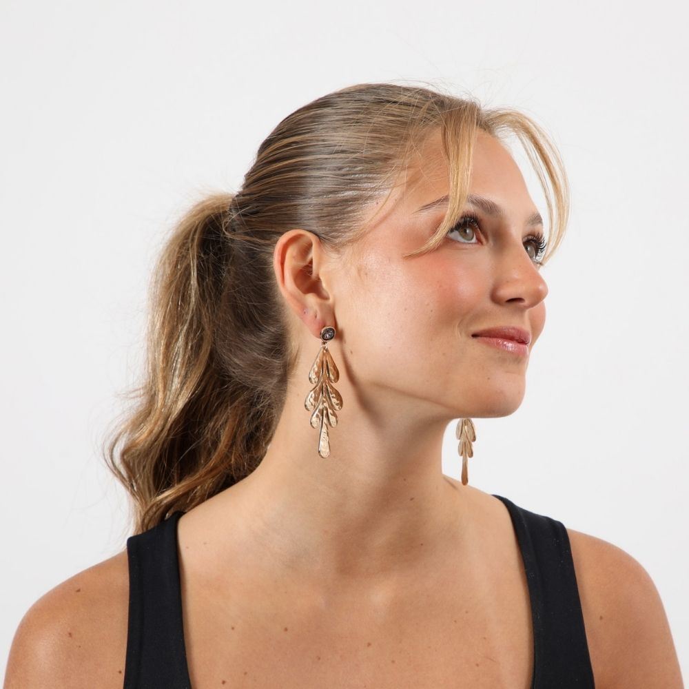 Aros Largo Aura Dorado Humana