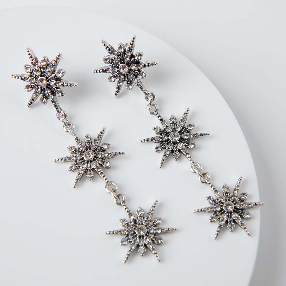 Aros Largo Astral Plateado i-D