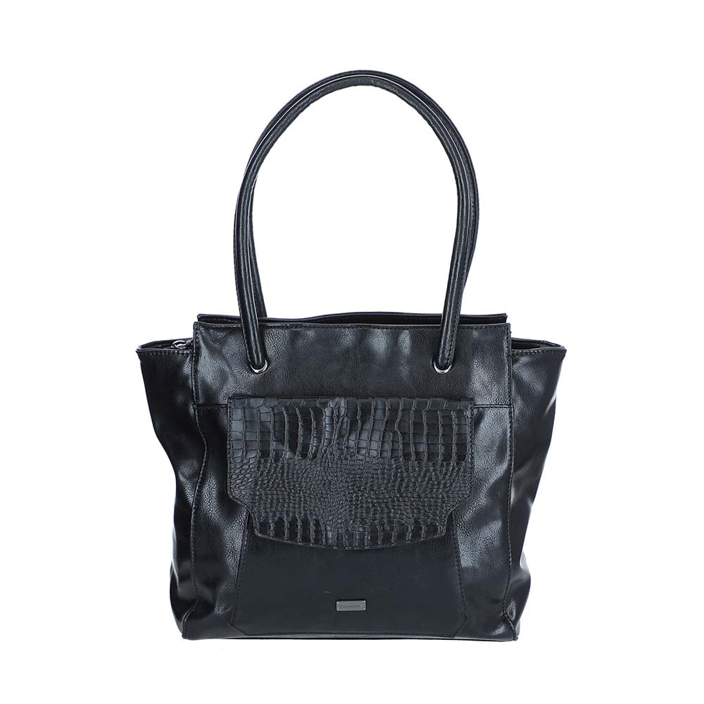 Cartera Hombro Plum Negra Tatienne