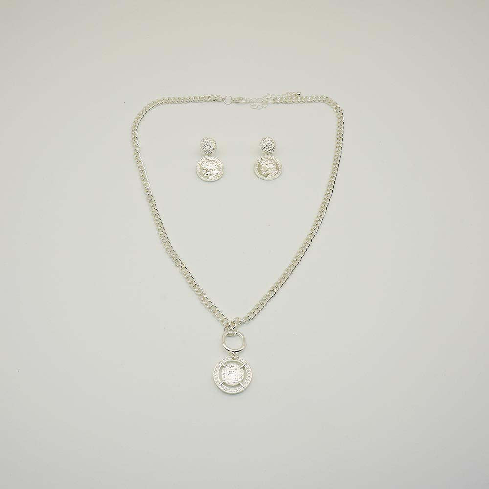 Collar Set Perfil Plateado Tatienne