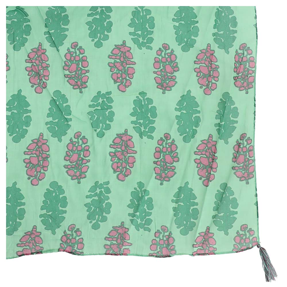 Pañuelo Estampado Racimos Verde Humana