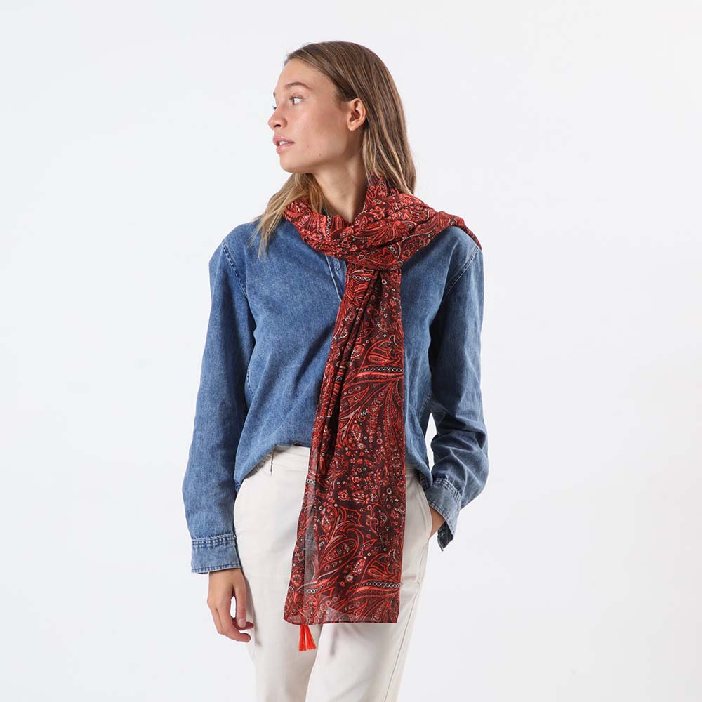 Pañuelo Estampado Livorno Rojo Tatienne