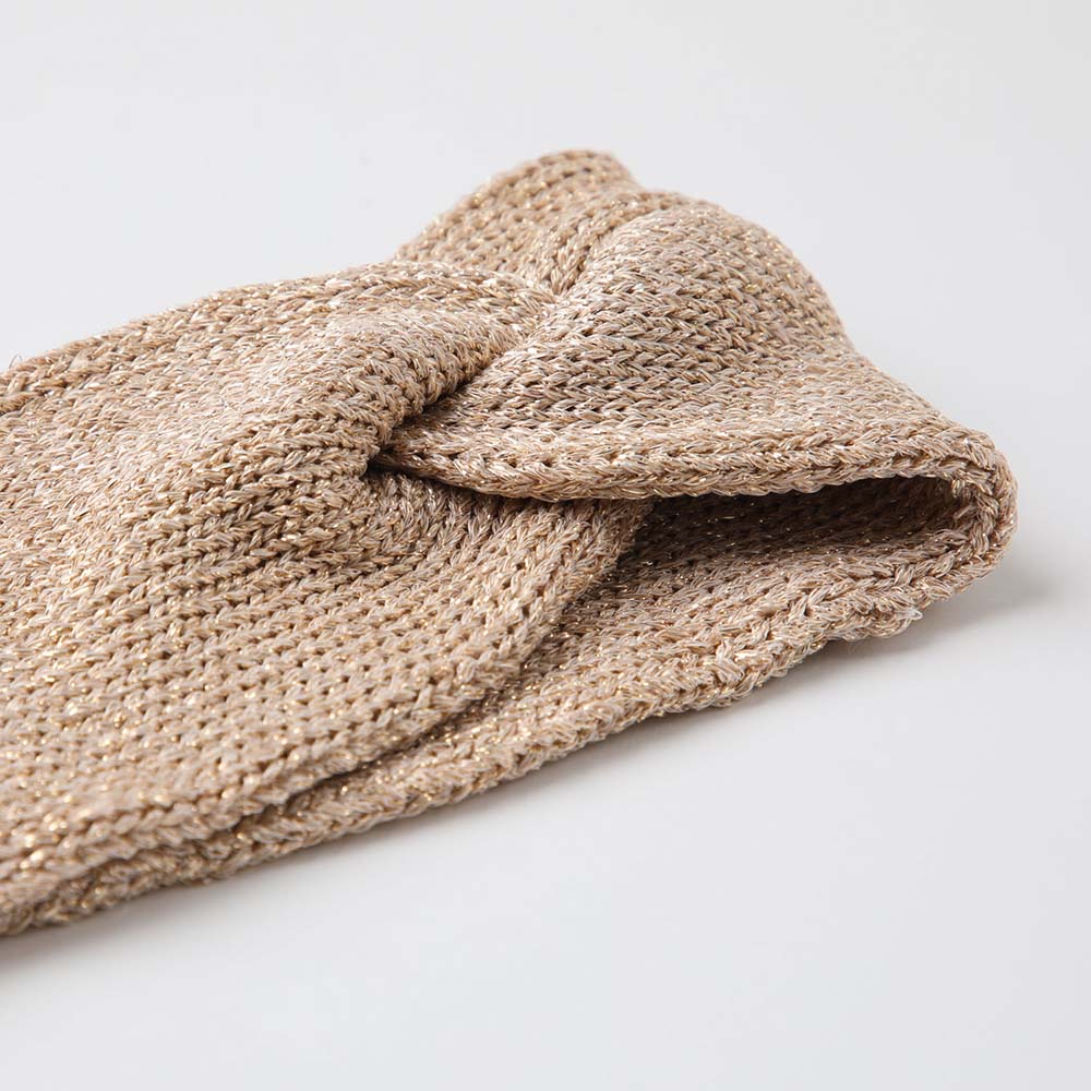 Cintillo Tejido Lurex Café Humana
