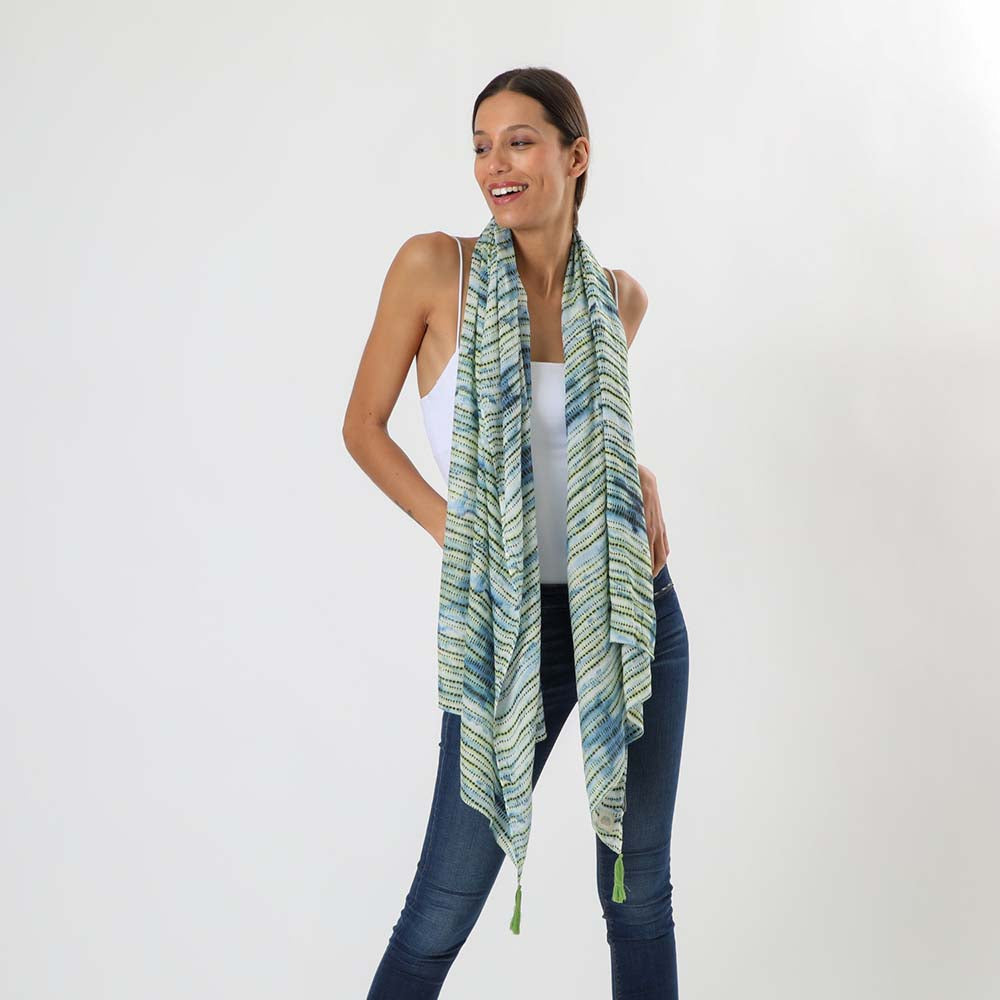 Pañuelo Estampado Tie Dye Azúl Humana