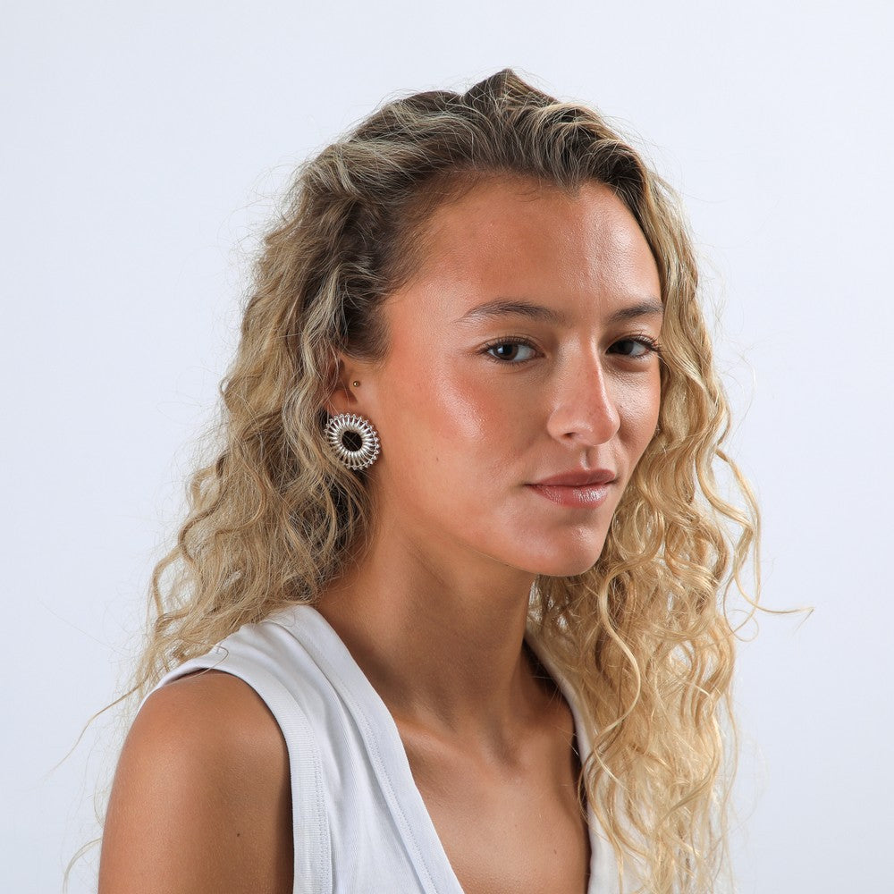 Aros Pegados Lina Plateado Tatienne