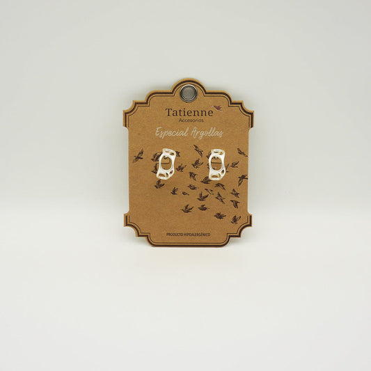 Aros Argollas Plateadas Especial Hoops Abbey Stone Tatienne