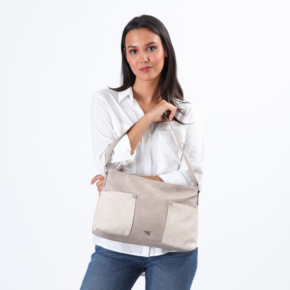 Cartera Hombro Ecocuero Salomon Beige Tatienne