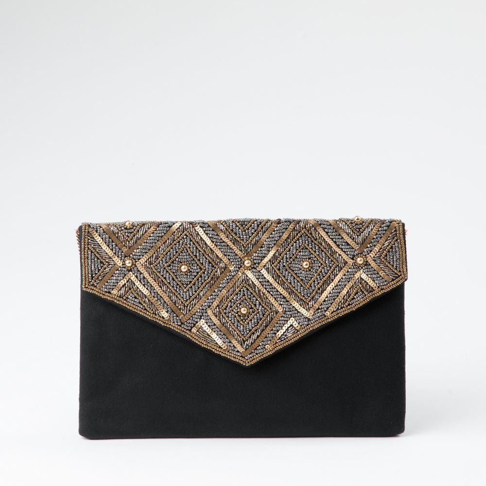 Cartera Clutch Aral Negro Tatienne