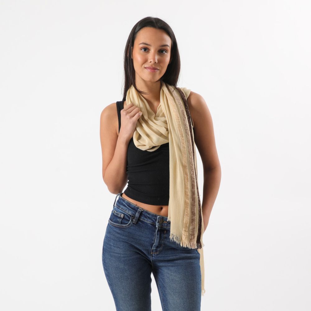 Pañuelo Liso Crisantemo Beige i-D