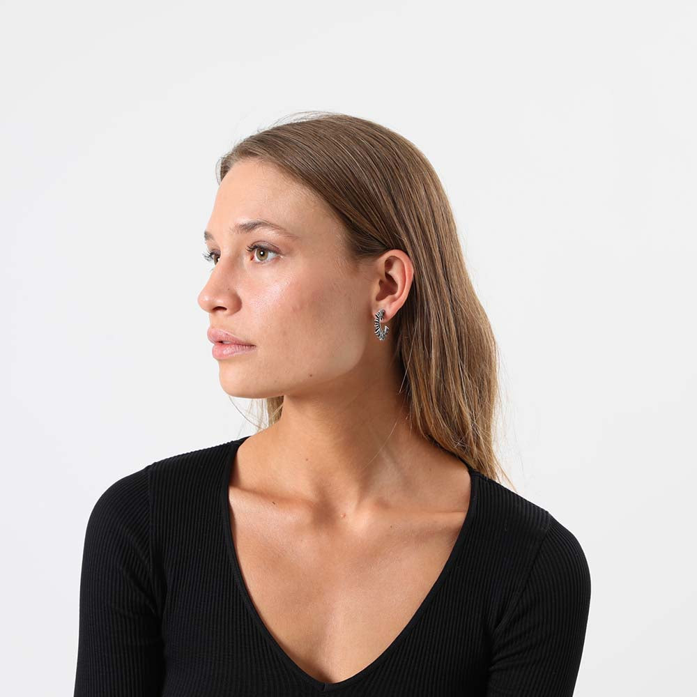 Aros Argolla Vicious Plateado Humana