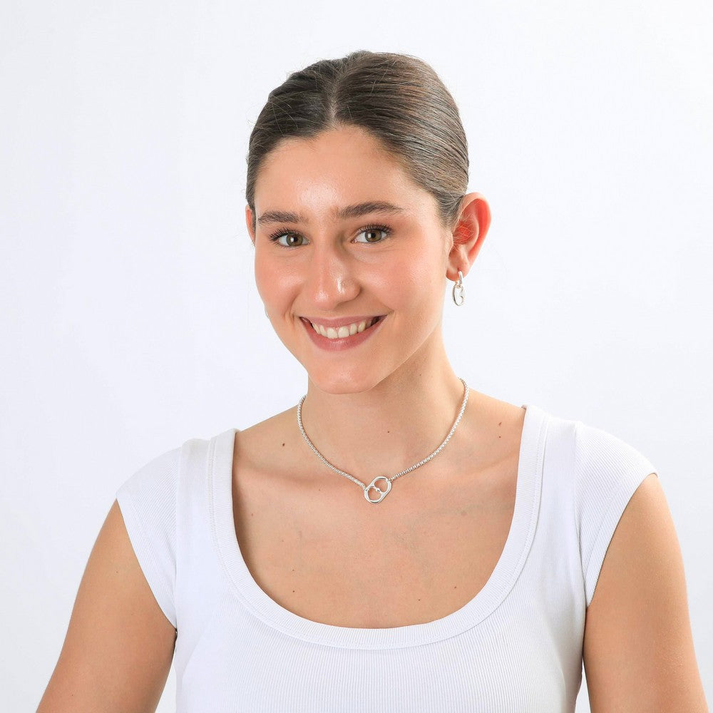 Set De Collar Vicky Plateado I-D