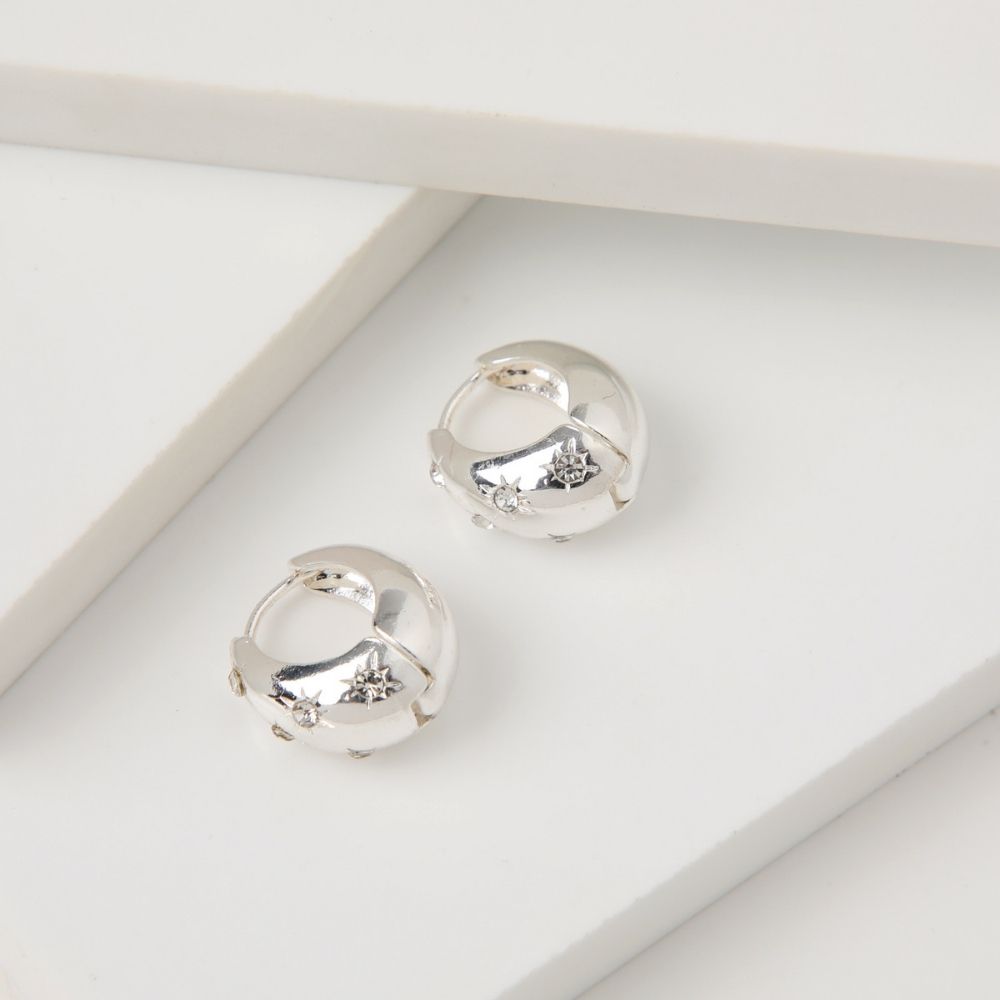 Aros Argolla Mindoro Plateado Tatienne