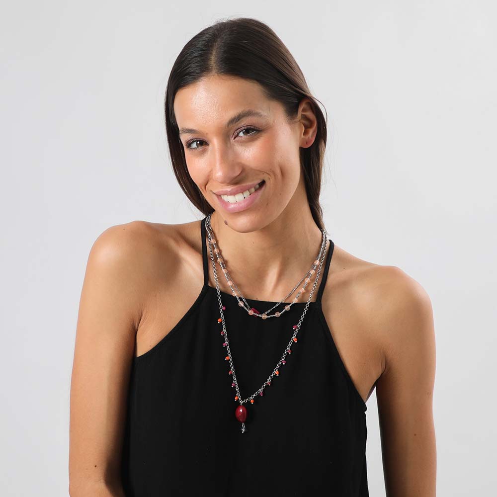 Collar Largo Miera Rojo Tatienne