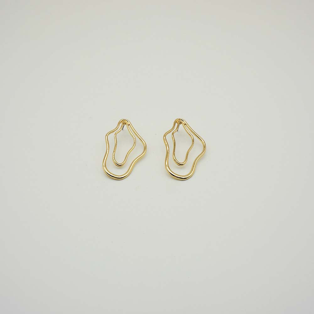 Aros Largos Abstact Dorados Tatienne