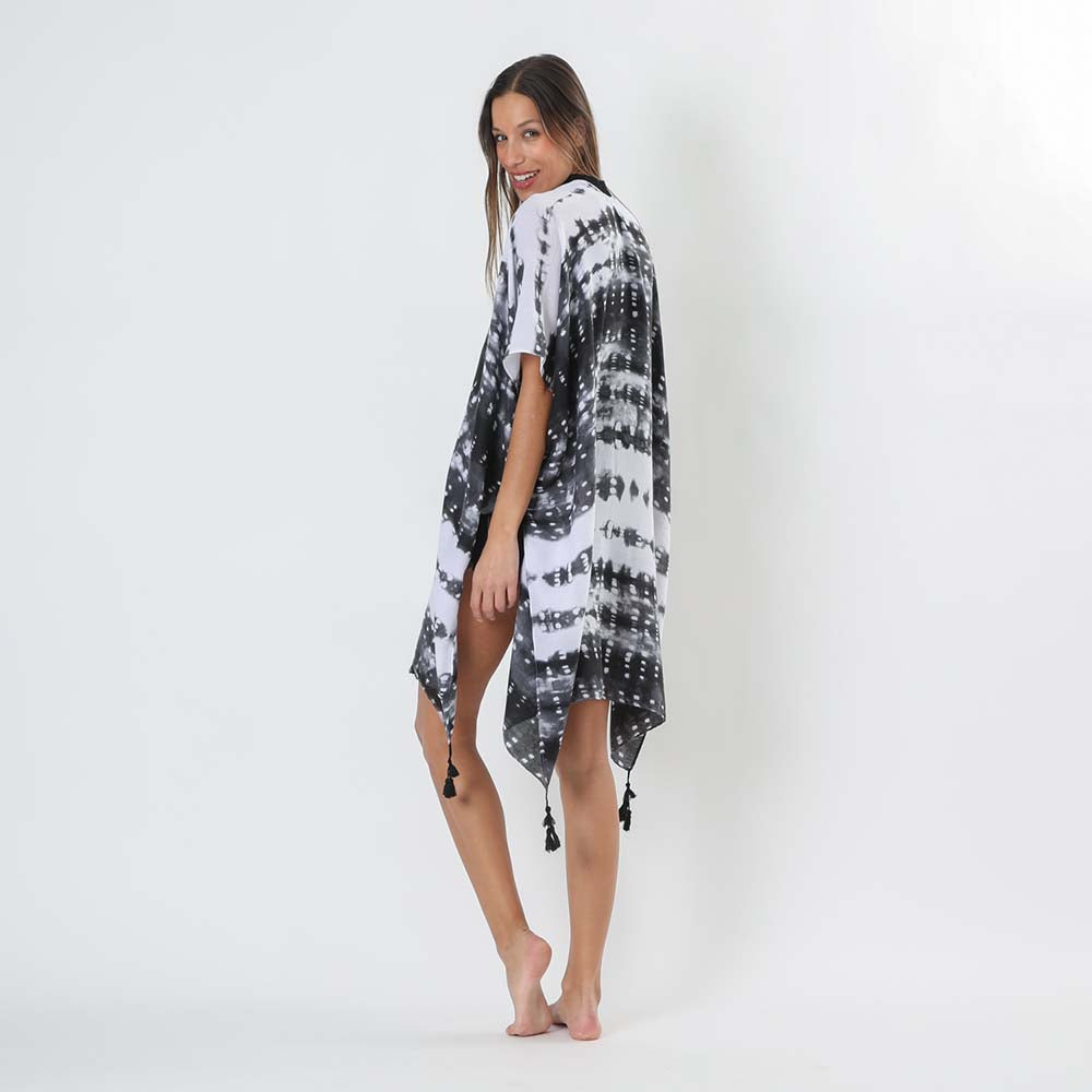 Kimono Tie Dye Negro i-D
