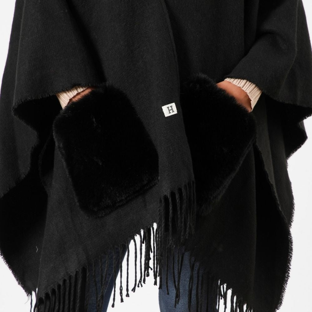 Poncho Jana Negro Humana